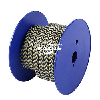 გრაფიტის PTFE და Aramid ბოჭკოვანი Zebra Braided შეფუთვა